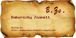 Baborszky Zsanett névjegykártya