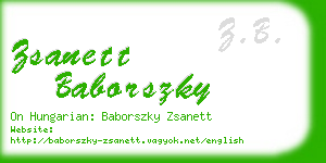 zsanett baborszky business card